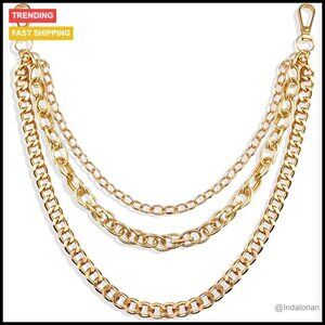 Stainless Steel Wallet Chain with Lobster Clasp for Belts and Jeans